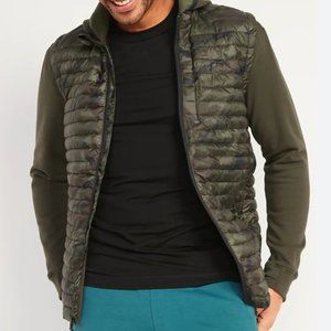 Dynamic Fleece 2 in 1 Olive Camo Puffer Zip Hoodie Men's XL